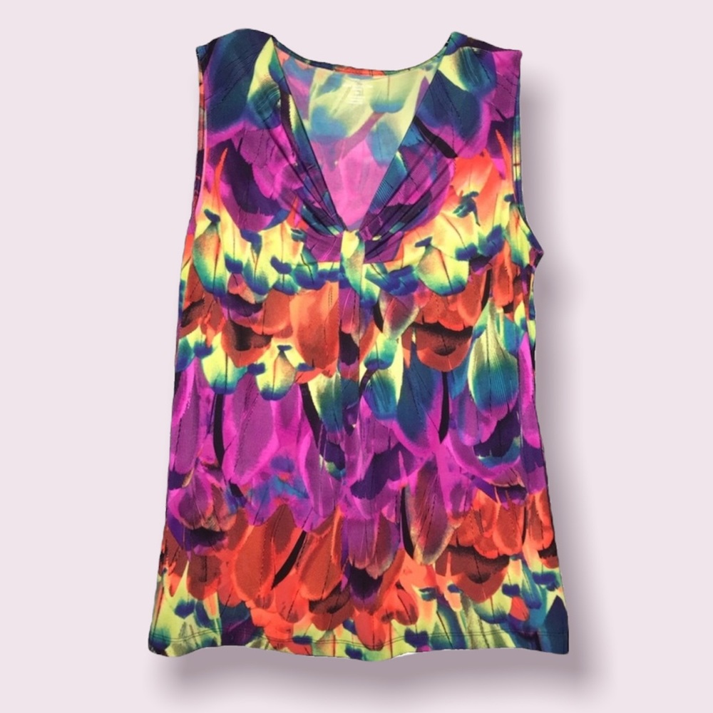 Sleeveless multicolor top